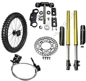フロントフォーク トリプルショック + 19インチホイール 70/100-19 TTR125 XR100 150cc ダートバイク用 Front Forks Triple Shock + 19\