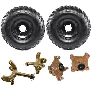 2pc 10インチ 22x10-10 22X10X10 タイヤリムホイール + 4 スタッドスピンドルナックルハブゴルフカート 2pc 10\