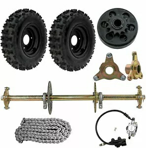 32 インチ ゴーカート リア アクスル キット 428 スプロケット ハブ + 6 インチ ホイール ATV E-BIKE スクーター用 32\