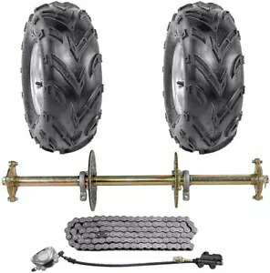 32 インチ リアアクスルキット 5 インチ 6 インチ 7 インチ ホイール スプロケット ハブ ブレーキ アセンブリ ゴーカート DIY 用 32'' Rear Axle Kit 5\