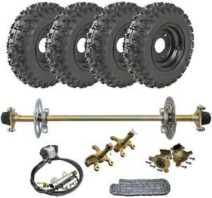 29 インチ リア アクスル キット ブレーキ 6 インチ ホイール トライク ATV ゴーカート 4 輪電動自転車用 29" Rear Axle Kit Brake 6" Wheels for Trike ATV Go Kart 4 Wheeler e-bike 【並行輸入品】|カスタムパーツ WORLD倉庫