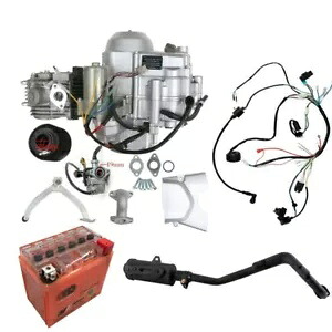 125cc ATV エンジンモーターキット半自動リバース電気スタートゴーカートウィーラー付き 125cc ATV Engine Motor kit Semi Auto with Reverse Electric Start Go kart Wheeler 【並行輸入品】