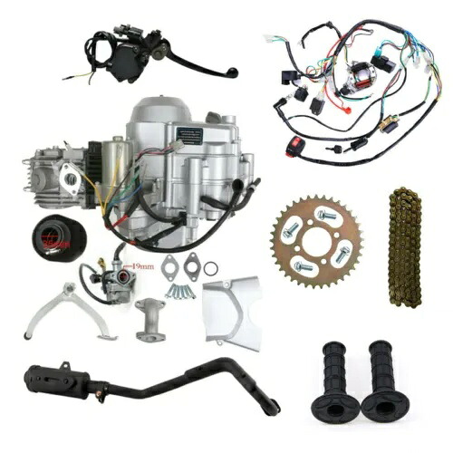 125cc 半自動エンジンモーターキット 3+1 電気スタート ATV クワッドバイク ゴーカート カート 125cc Semi Auto Engine Motor kit 3+1 Electric Start ATV Quad Bike Go kart Cart 【並行輸入品】|カスタムパーツ WORLD倉庫