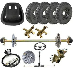 29 インチ リア アクスル キット アセンブリ+ フロント ステアリング + 6 インチ ホイール+ シート DIY ゴーカート ATV 29\