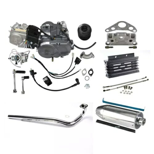 力帆 140CC エンジンモーターマニュアルオイルクーラーマフラーダートバイク CRF CT110 CT70 Z50 Lifan 140CC Engine Motor MANUAL Oil Cooler Muffler Dirt Bike CRF CT110 CT70 Z50 【並行輸入品】｜カスタムパーツ WORLD倉庫