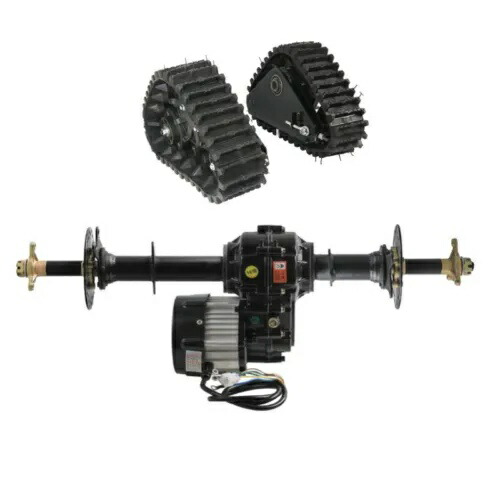 後輪スノートラック + リアアクスルキット 48V 1000W 差動電気モーター ATV Rear Wheel Snow Track + Rear Axle kit 48V 1000W Differential Electric Motor ATV 【並行輸入品】