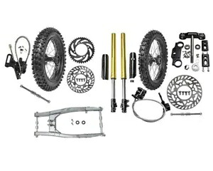 フロントフォーク トリプルホイール 70/100-19 90/100-16 タイヤローター スイングアーム TTR 125cc 150cc Front Forks Triple Wheel 70/100-19 90/100-16 Tire Rotor Swingarm TTR 125cc 150cc 【並行輸入品】