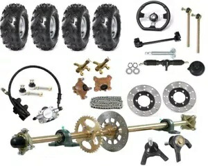 44 インチ リア アクスル キット 8 インチ ホイール フロント ステアリング 4 スタッド ハブ DIY ゴーカート ATV ゴルフ カート 44\