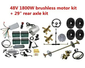 29 インチゴーカートリアアクスルキットホイール 1800 ワットモーターステアリングホイール電動 ATV 車両 29" Go kart Rear Axle kit Wheels 1800w Motor Steeing Wheel Electric ATV Vehicle 【並行輸入品】｜カスタムパーツ WORLD倉庫
