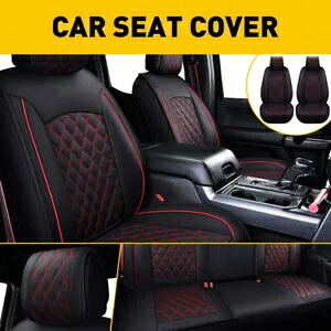 新しい黒赤カーシートカバーキット 2017-2022 フォード F150 F250 F350 F450 クルーキャブ New Black Red Car Seat Cover Kit For 2017-2022 Ford F150 F250 F350 F450 Crew Cab 【並行輸入品】