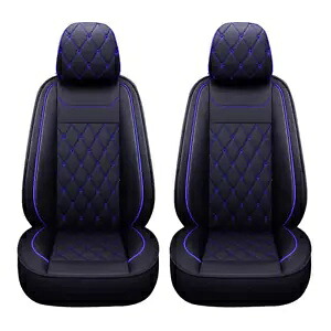 PU レザー車のフルシートカバー 10 ピースセット ブラック ブルー 2007-2022 GMC シエラ用 PU Leather Car Full Seat Covers 10 Piece Set Black Blue For 2007-2022 GMC Sierra 【並行輸入品】｜カスタムパーツ WORLD倉庫