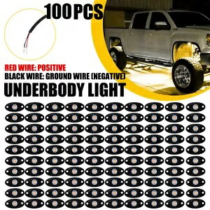 100X アンバー LED ポッド ロック ライト キット アンダーボディ グロー ネオン ランプ 超高輝度 OXILAM 100X Amber LED Pods Rock Lights Kit Underbody Glow Neon Lamp Super Bright OXILAM 【並行輸入品】|カスタムパーツ WORLD倉庫