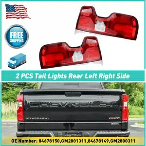 2PC 赤テールライトブレーキランプ 2019-2023 シボレーシルバラード 1500 カーアクセサリー 2PC Red Tail Light Brake Lamp For 2019-2023 Chevy Silverado 1500 Car Accessories 【並行輸入品】