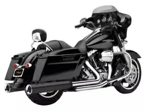 コブラ BLK PowerFlo 4.5 インチ スリップオン マフラー ハーレー FLHT FLHR FLHX FLTR FLTC 6215RB Cobra Blk PowerFlo 4.5\