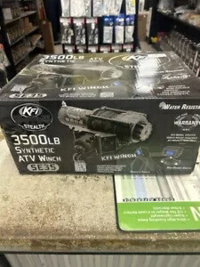 KFI ステルス ウインチ 3500ポンド 合成ケーブル オープン ボックス付き KFI Stealth Winch 3500lbs with Synthetic Cable Open Box 【並行輸入品】