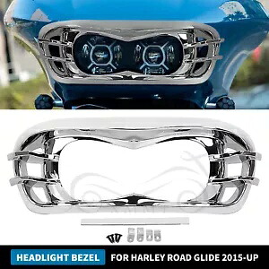 ハーレー CVO ロードグライド リミテッド FLTRK ウルトラ FLTRU 用ヘッドライトベゼルフェアリングトリム Headlight Bezel Fairing Trim For Harley CVO Road Glide Limited FLTRK Ultra FLTRU 【並行輸入品】