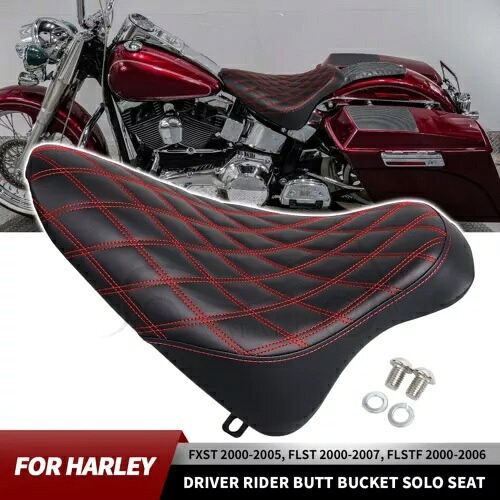 ハーレーヘリテージソフテイルスプリンガーナイトトレイン用ドライバーバットバケットソロシート Driver Butt Bucket Solo Seat For Harley Heritage Softail Springer Night Train 【並行輸入品】