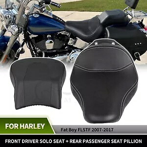 ブラック運転席助手席ピリオンフィットハーレーファットボーイピースオフィスSE FLSTF Black Driver Passenger Seat Pillion Fit For Harley Fat Boy Peace Office SE FLSTF 【並行輸入品】