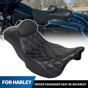 ブラックステップアップ格子シート運転席背もたれハーレーロードキングFLHR FLHRC FLTRX用 Black Step-Up Lattice Seat Driver Backrest For Harley Road King FLHR FLHRC FLTRX 【並行輸入品】