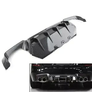 リアバンパーディフューザークワッド排気 BMW F10 M5 2011-2016 カーボンファイバー Rear Bumper Diffuser Quad Exhausts For BMW F10 M5 2011-2016 Carbon Fiber 【並行輸入品】
