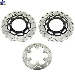 3 個フロント + リアブレーキローターディスクヤマハ FJR 1300 FJR1300 / ABS 2003-2018 3PCS Front + Rear Brake Rotors Discs for Yamaha FJR 1300 FJR1300 / ABS 2003-2018 【並行輸入品】