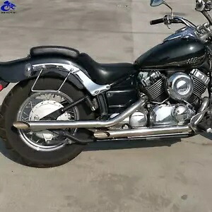 ドラッグスター650 エキゾーストマフラー パイプサイレンサー ヤマハ Vスター650 XVS650カスタム用 Dragstar 650 Exhaust Muffler Pipe Silencer for YAMAHA V Star 650 XVS650 Custom 【並行輸入品】|カスタムパーツ WORLD倉庫