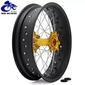 17*4.25 スポーク後輪ゴールドハブリム Sur-Ron Ultra Bee Supermoto eBike 23+ 17*4.25 Spoke Rear Wheel Gold Hub Rim For Sur-Ron Ultra Bee Supermoto eBike 23+ 【並行輸入品】