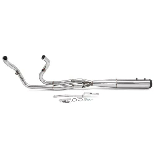 ハーレーツーリングバガーFLTRX 2017以降用ポリッシュ2イン1エキゾーストパイプマフラー Polished 2 into 1 Exhaust Pipe Muffler for Harley Touring Bagger FLTRX 2017-Up 【並行輸入品】