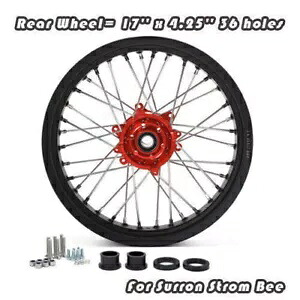TARAZON 17x4.25 スポーク後輪リムハブ SUR-RON ストームビー電動バイク用 TARAZON 17x4.25 Spoked Rear Wheel Rim Hub For SUR-RON Storm Bee Electric Bike 【並行輸入品】