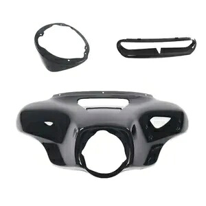 ハーレーツーリングストリートエレクトラグライド14-22用ビビッドブラックアウターバットウィングフェアリング Vivid Black Outer Batwing Fairing for Harley Touring Street Electra Glide 14-22 【並行輸入品】