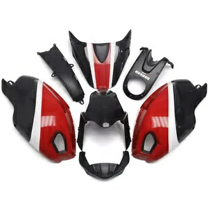 インジェクションフェアリングキット Ducati 696 796 795 2009-2011 レッドブラック ABS ボディワーク用 Injection Fairing Kit for Ducati 696 796 795 2009-2011 Red Black ABS Bodywork 【並行輸入品】