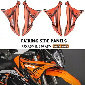 790 890 ADV アドベンチャー RS 新しいフロントフェアリングサイドパネルカバーディフレクターキット For 790 890 ADV Adventure R S New Front Fairings Side Panels Cover Deflector Kit 【並行輸入品】