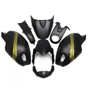 フェアリングキット Ducati 696 2009 2010 2011 696s ABS ボディワーク マットブラックゴールド用 Fairing Kit for Ducati 696 2009 2010 2011 696s ABS Bodywork Matte Black Gold 【並行輸入品】