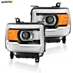 プロジェクター ヘッドライト ハウジング L+R ブラック 2014-19 シエラ GMC 1500 3500HD 2500HD 用 Projector Headlights Housing L+R Black For 2014-19 Sierra GMC 1500 3500HD 2500HD 【並行輸入品】