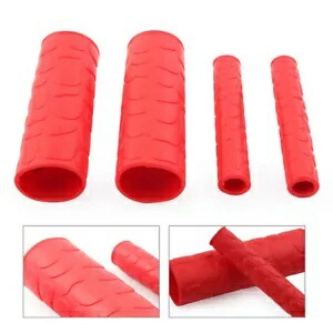 2x ハンドグリップ ダートバイク ソフト TRP ハンドルバー ハンドブレーキ カバー フィット オートバイ レッド 2x Hand Grips Dirt Bike Soft TRP Handle Bar Handbrake Cover Fit Motorcycle red 【並行輸入品】