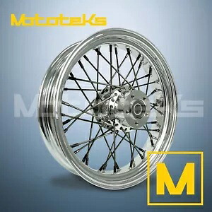 18インチ 18X5.5 40 スポーク ホイール ステンレス ハーレー ソフテイル用 リアホイールのみ (TR) 18\