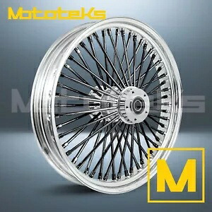 16インチ 16X3.5 ファット スポーク ホイール 52 ステンレス ブラック ハーレー ツーリング バガー フロント用 16\