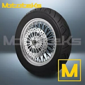 18X4.25 ファット スポーク ホイール 40 ステンレス ハーレー ソフテイル スポーツスター ダイナ リア用 18X4.25 FAT SPOKE WHEEL 40 STAINLESS FOR HARLEY SOFTAIL SPORTSTER DYNA REAR 【並行輸入品】