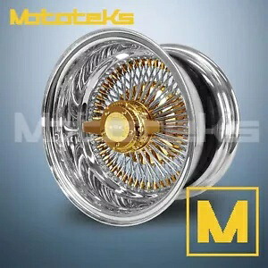 13X7 ルクソール ワイヤー ホイール 100 ストレート レブ リム 24K トリプル ゴールド シングル 1 個セット 13X7 LUXOR WIRE WHEELS 100 STRAIGHT REV RIM 24K TRIPLE GOLD SINGLE 1 PC SET 【並行輸入品】｜カスタムパーツ WORLD倉庫