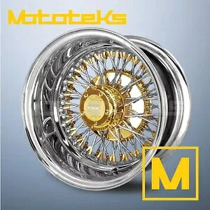 13X7 ルクソール ワイヤー ホイール 72 クロス レブ リム 24K トリプル ゴールド シングル 1 個セット 13X7 LUXOR WIRE WHEELS 72 CROSS REV RIM 24K TRIPLE GOLD SINGLE 1 PIECE SET 【並行輸入品】