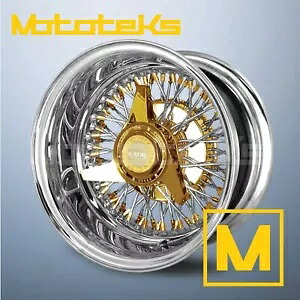 13X7 ルクソール ワイヤー ホイール 72 クロス レブ リム 24K トリプル ゴールド シングル 1 個セット 13X7 LUXOR WIRE WHEELS 72 CROSS REV RIM 24K TRIPLE GOLD SINGLE 1 PIECE SET 【並行輸入品】