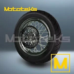 16X3.5 40 スポーク ホイール ステンレス ハーレー ツーリング バガー リア ブラック タイヤ (TR) 16X3.5 40 SPOKE WHEEL STAINLESS FOR HARLEY TOURING BAGGER REAR BLACK TIRE (TR) 【並行輸入品】｜カスタムパーツ WORLD倉庫