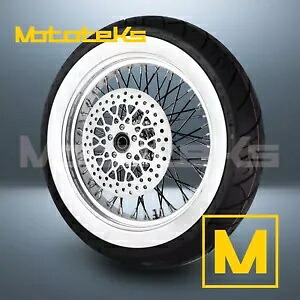 16X3.5 60 スポーク ホイール ステンレス ハーレー スポーツスター用 フロント ホワイト タイヤ (TR) 16X3.5 60 SPOKE WHEEL STAINLESS FOR HARLEY SPORTSTER FRONT WHITE TIRE (TR) 【並行輸入品】|カスタムパーツ WORLD倉庫