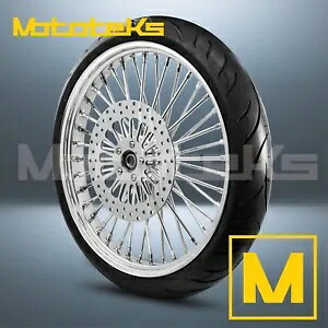 23インチ 23X3.5 ファット スポーク ホイール ハーレー ソフテイル モデル フロント用 40 ステンレス スポーク 23\