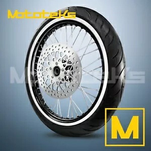 21インチ 21X3.5 40 スポーク ホイール ステンレス ハーレー ソフテイル用 フロント ホワイト タイヤ リム (TR) 21" 21X3.5 40 SPOKE WHEEL STAINLESS FOR HARLEY SOFTAIL FRONT WHITE TIRE RIM (TR) 【並行輸入品】｜カスタムパーツ WORLD倉庫