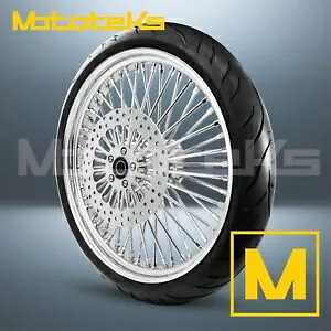 21インチ 21X2.15 ファット スポーク ホイール 52 ステンレス ハーレー ソフテイル モデル用 フロント リム 21" 21X2.15 FAT SPOKE WHEEL 52 STAINLESS FOR HARLEY SOFTAIL MODELS FRONT RIM 【並行輸入品】｜カスタムパーツ WORLD倉庫