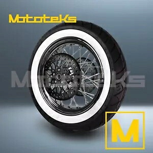 16X3.5 40 スポーク ホイール ステンレス ハーレー ツーリング バガー フロント ホワイト タイヤ (TR) 16X3.5 40 SPOKE WHEEL STAINLESS FOR HARLEY TOURING BAGGER FRONT WHITE TIRE (TR) 【並行輸入品】