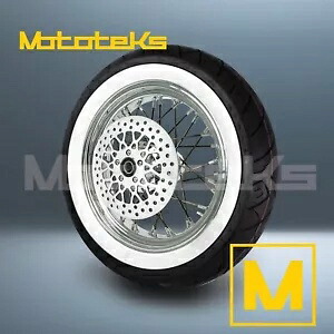 18X4.25 40 スポーク ホイール ステンレス ハーレー ツーリング バガー リア ホワイト タイヤ (TR) 18X4.25 40 SPOKE WHEEL STAINLESS FOR HARLEY TOURING BAGGER REAR WHITE TIRE (TR) 【並行輸入品】