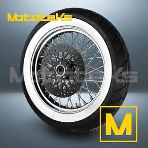 18X4.25 60 スポーク ホイール ステンレス ハーレー ツーリング バガー リア ホワイト タイヤ (TR) 18X4.25 60 SPOKE WHEEL STAINLESS FOR HARLEY TOURING BAGGER REAR WHITE TIRE (TR) 【並行輸入品】