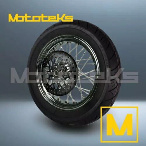 18X4.25 40 スポーク ホイール ステンレス ハーレー ツーリング バガー リア ブラック タイヤ (TR) 18X4.25 40 SPOKE WHEEL STAINLESS FOR HARLEY TOURING BAGGER REAR BLACK TIRE (TR) 【並行輸入品】
